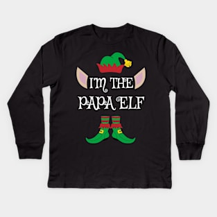 I'm The Papa Christmas Elf Kids Long Sleeve T-Shirt